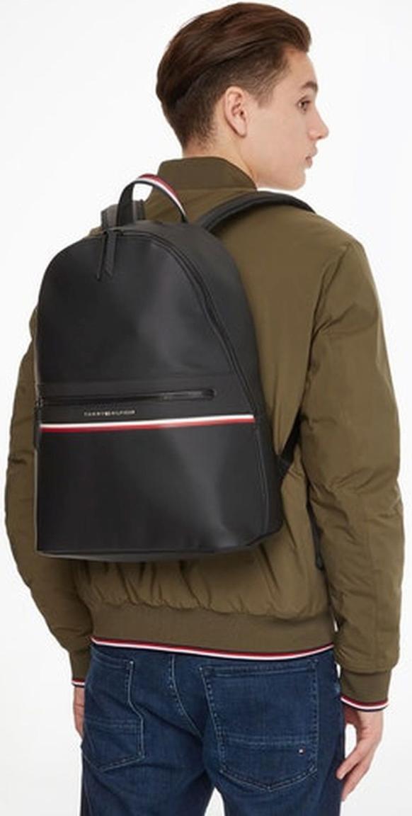 Businessrucksack Tommy Hilfiger Stripe Backpack Black Pique