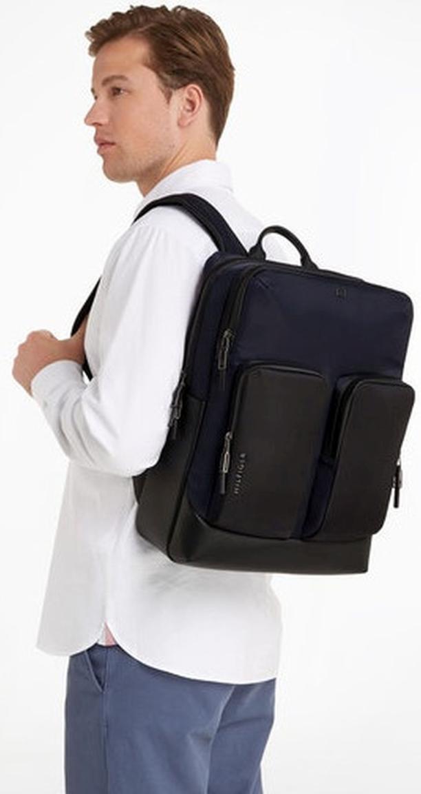 Businessrucksack dunkelblau schwarz TH City Commuter Tommy Hilfiger