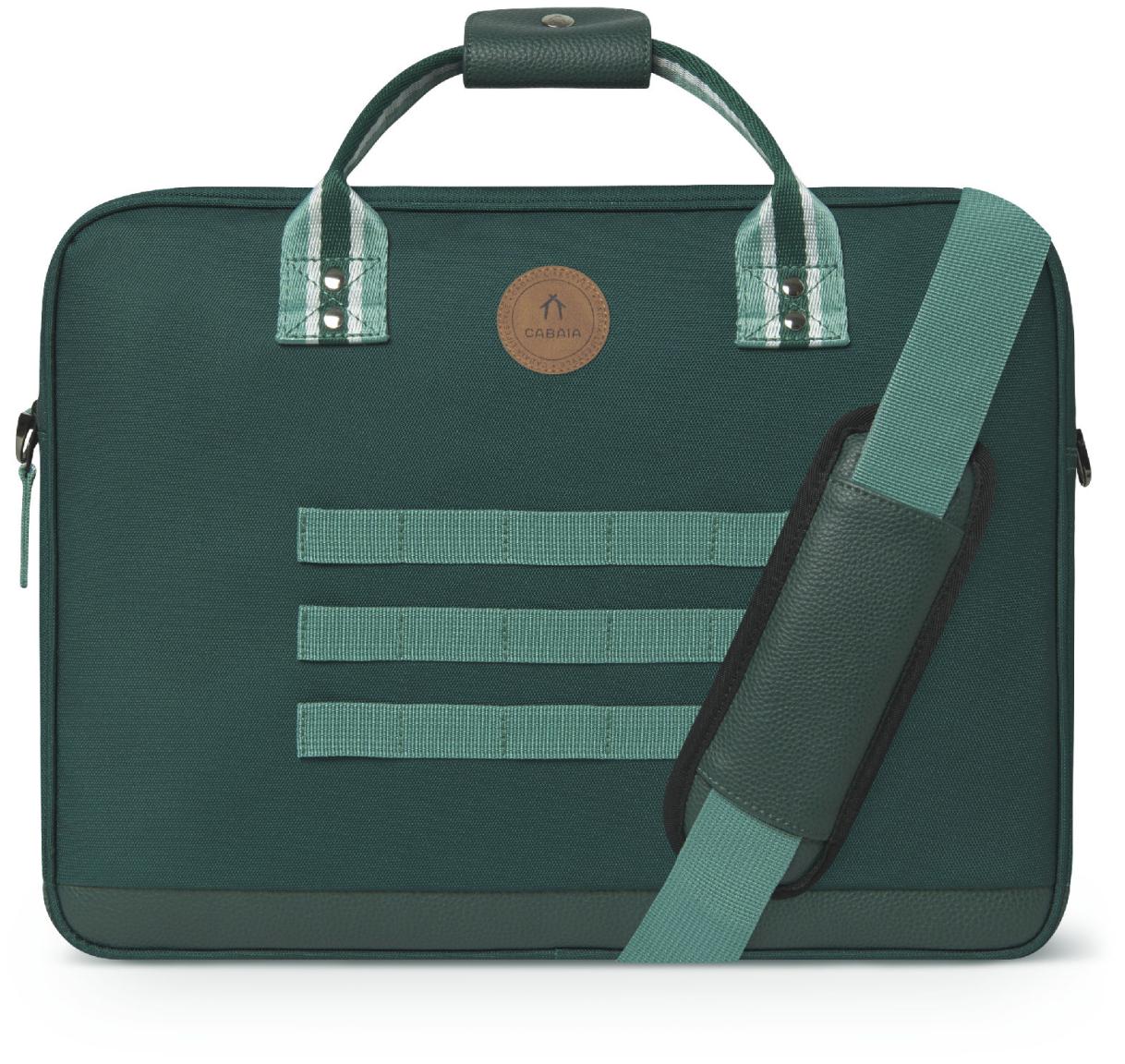 Businesstasche Cabaia Lima dunkelgrün Messenger bunt Wechselpoch nachhaltig