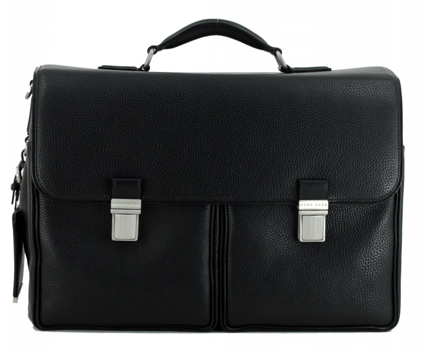 Businesstasche schwarz Leder Herren Hugo Boss Wildon