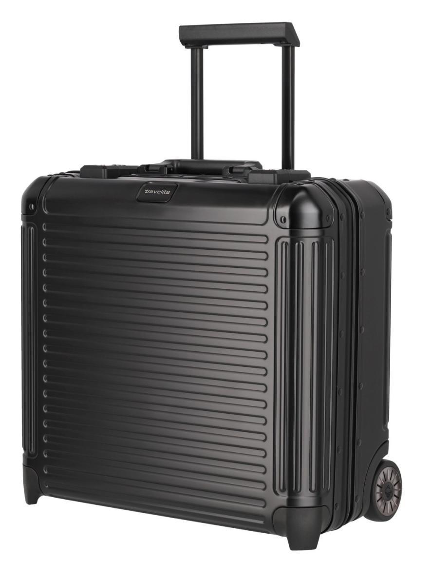 Businesstrolley schwarz Travelite Next 2-Rad Aluminium