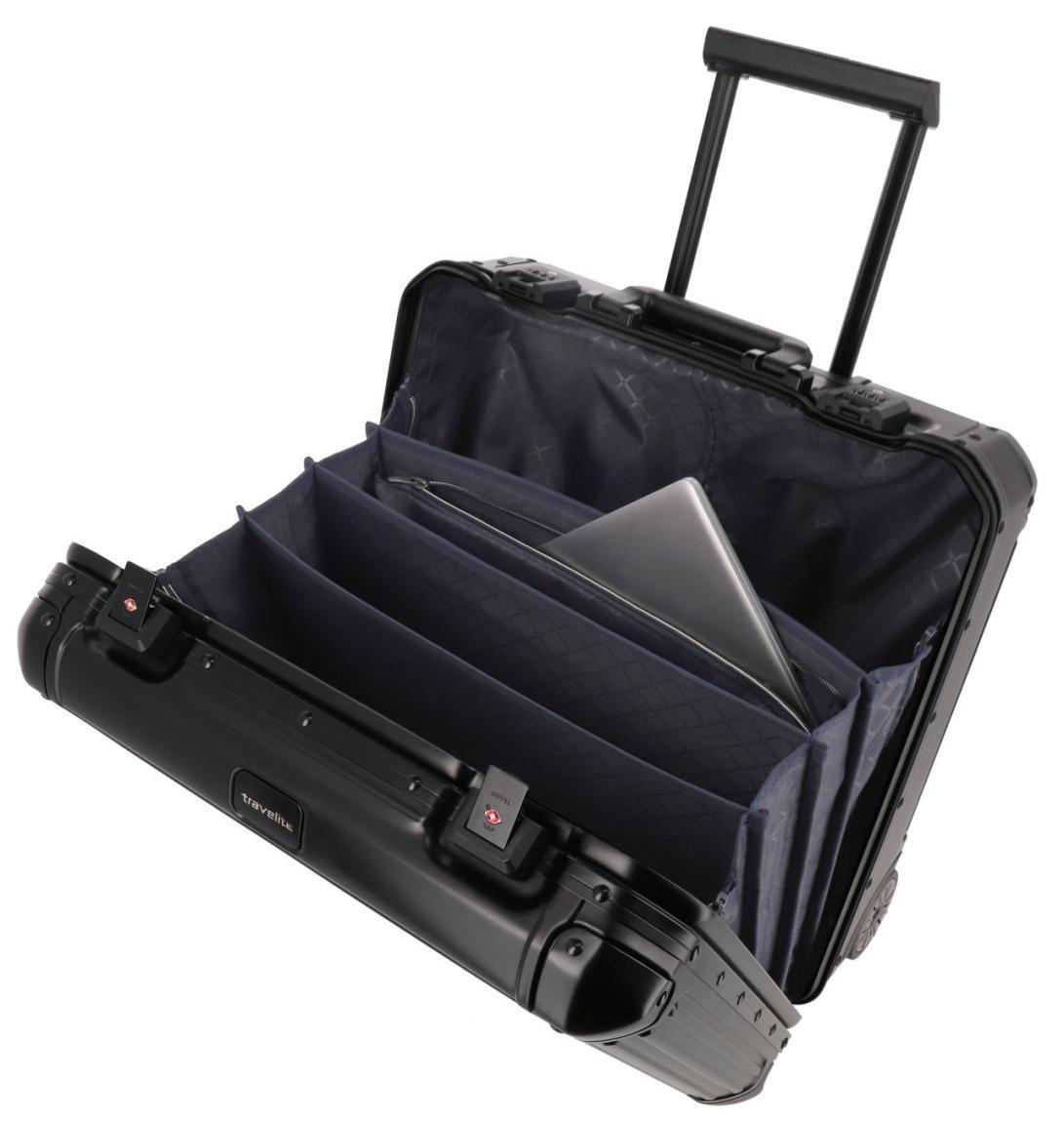 Businesstrolley schwarz Travelite Next 2-Rad Aluminium