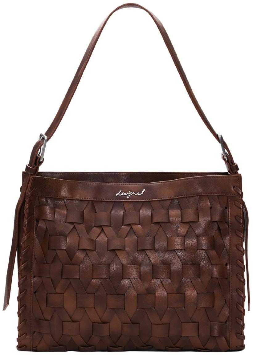 Buxton braune Umhängetasche Desigual Weboptik Camel Argon feminin