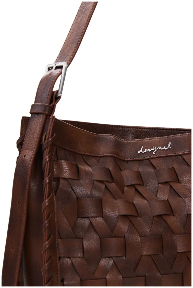 Buxton braune Umhängetasche Desigual Weboptik Camel Argon feminin