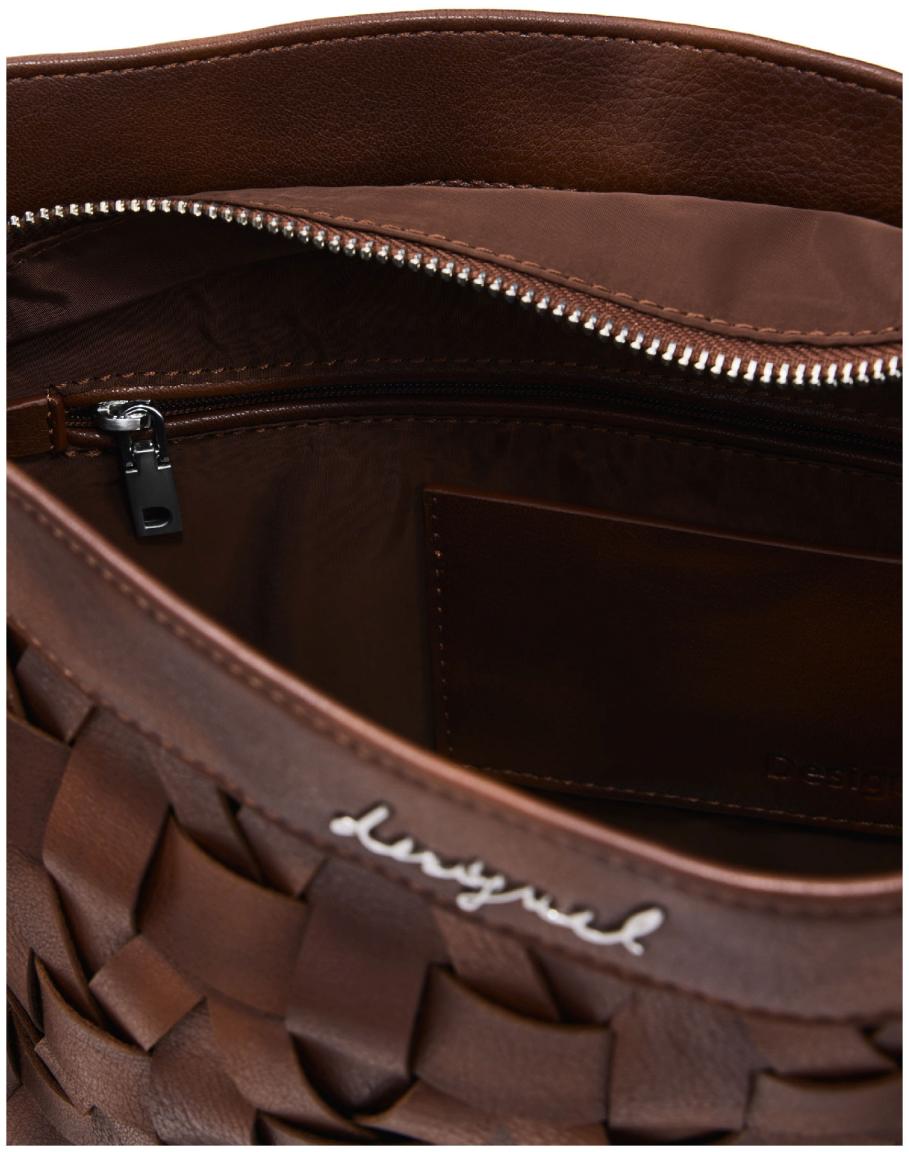 Buxton braune Umhängetasche Desigual Weboptik Camel Argon feminin