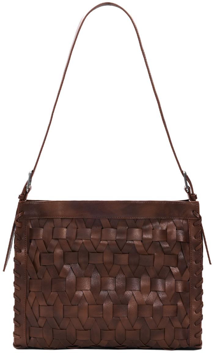 Buxton braune Umhängetasche Desigual Weboptik Camel Argon feminin