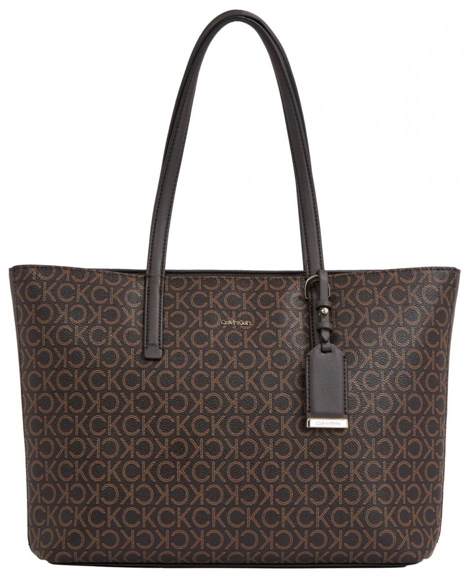 CK Must Shopper Logoprint Brown Mono dunkelbraun 