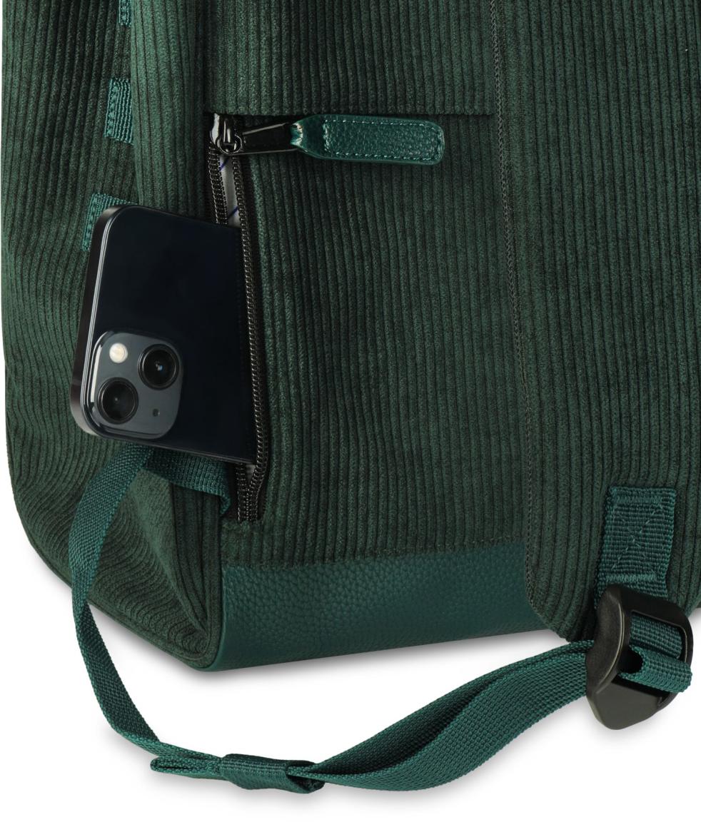 Cabaia Adventurer Large Rucksack Bremen Cord Dark Green - Grün