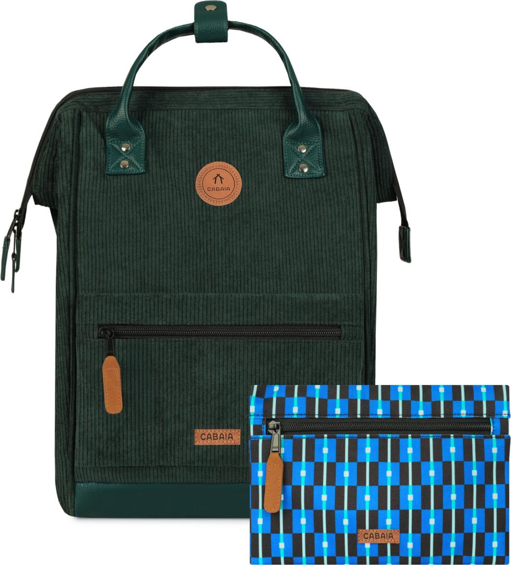 Cabaia Adventurer Medium Rucksack Bremen Cord Dark Green - Grün