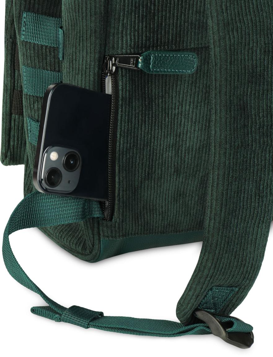 Cabaia Adventurer Small Rucksack Bremen Cord Dark Green - Grün