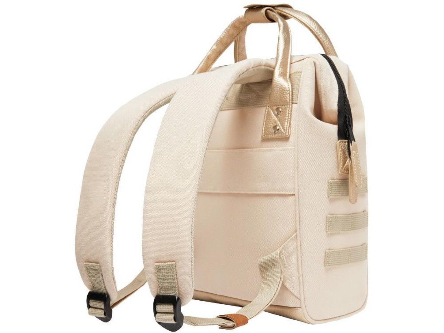 Cabaia Alger Rucksack Small Beige Metallic Feminin