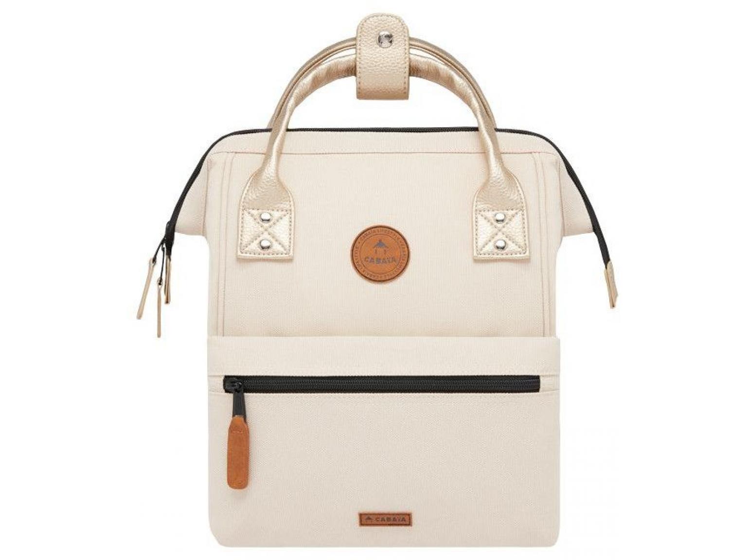 Cabaia Alger Rucksack Small Beige Metallic Feminin