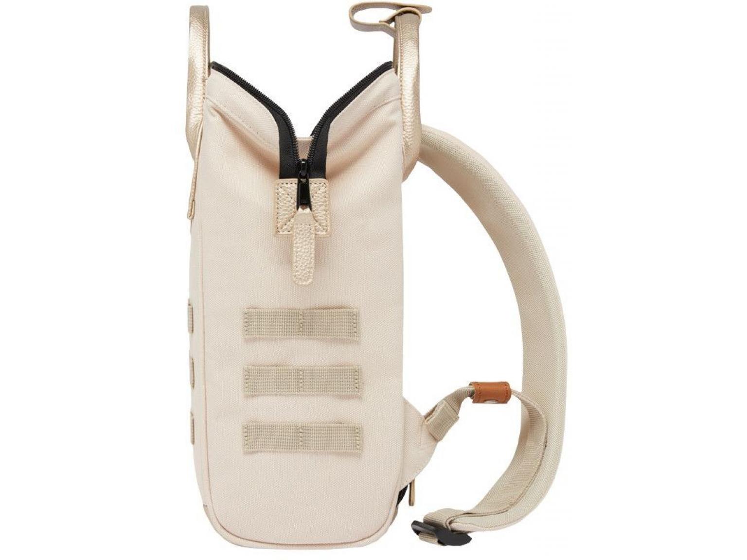 Cabaia Alger Rucksack Small Beige Metallic Feminin