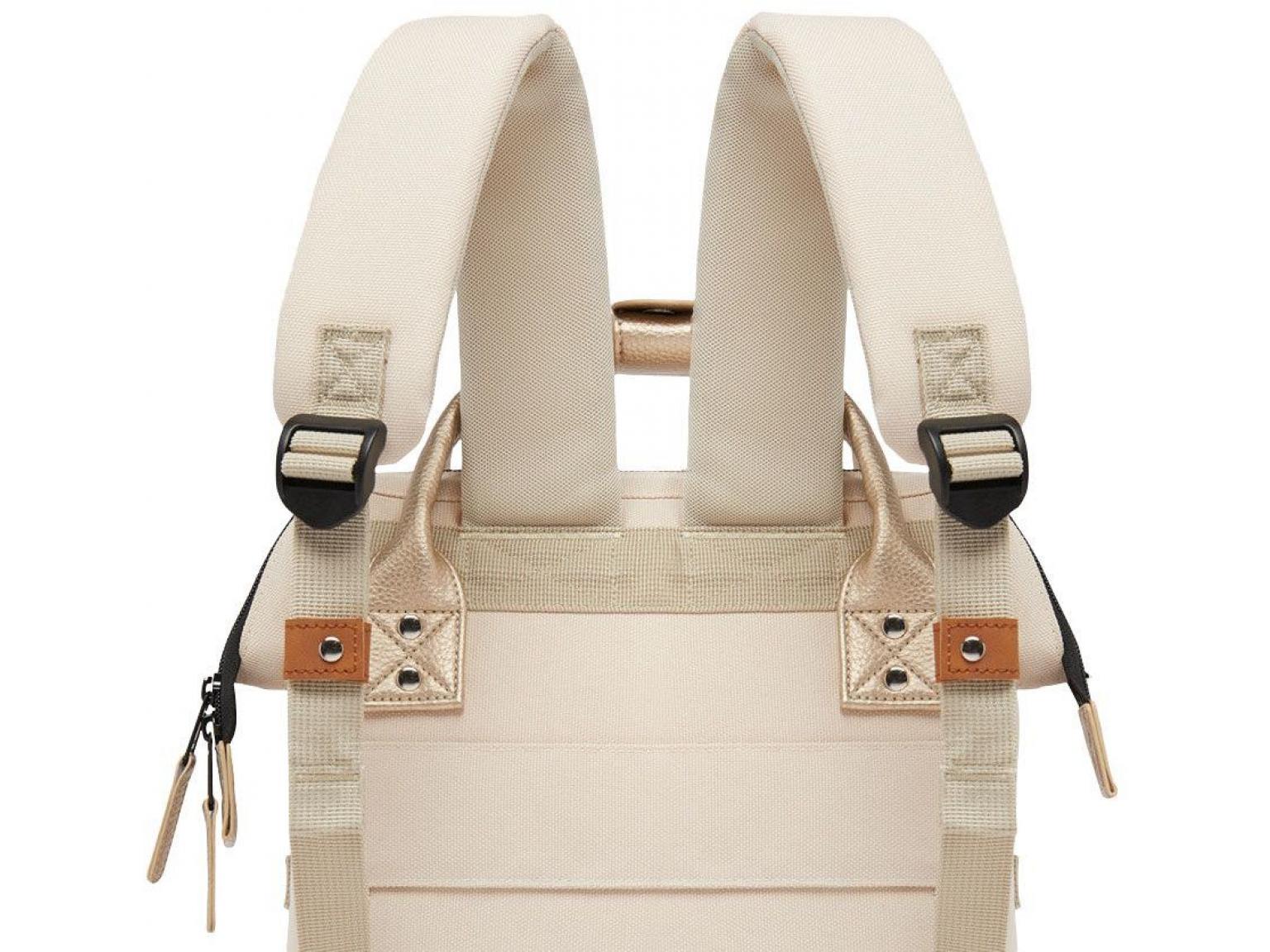 Cabaia Alger Rucksack Small Beige Metallic Feminin