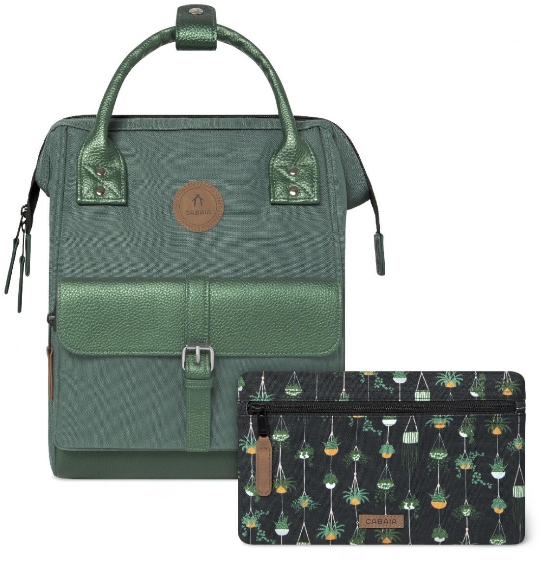Cabaia Backpack Adventurer Small Leon dunkelgrün metallic