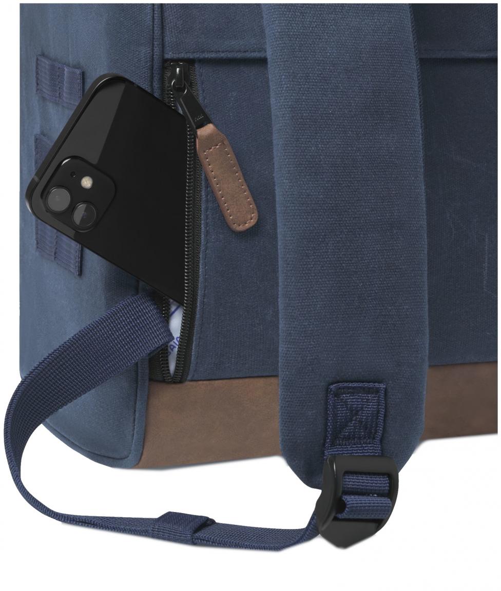 Cabaia Canvas Herrenrucksack Navy Adventurer Medium Patina