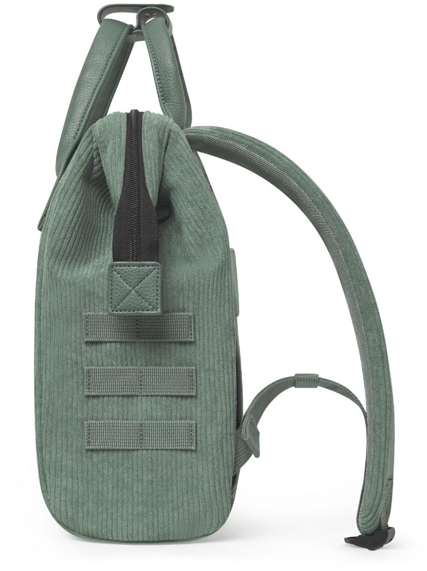 Cabaia Citybackpack samtig Niagara grün Cord Adventurer Small