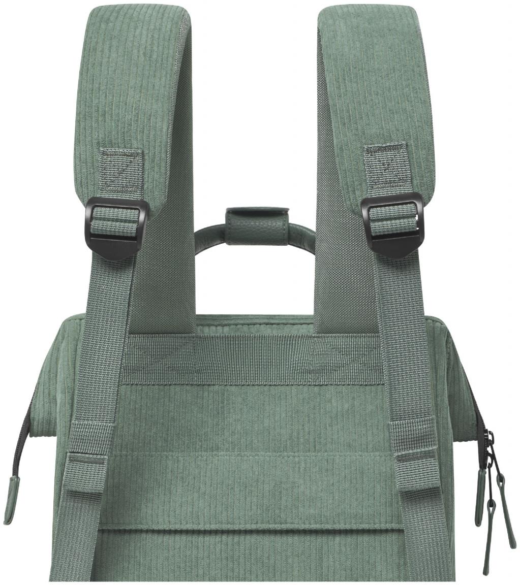 Cabaia Citybackpack samtig Niagara grün Cord Adventurer Small
