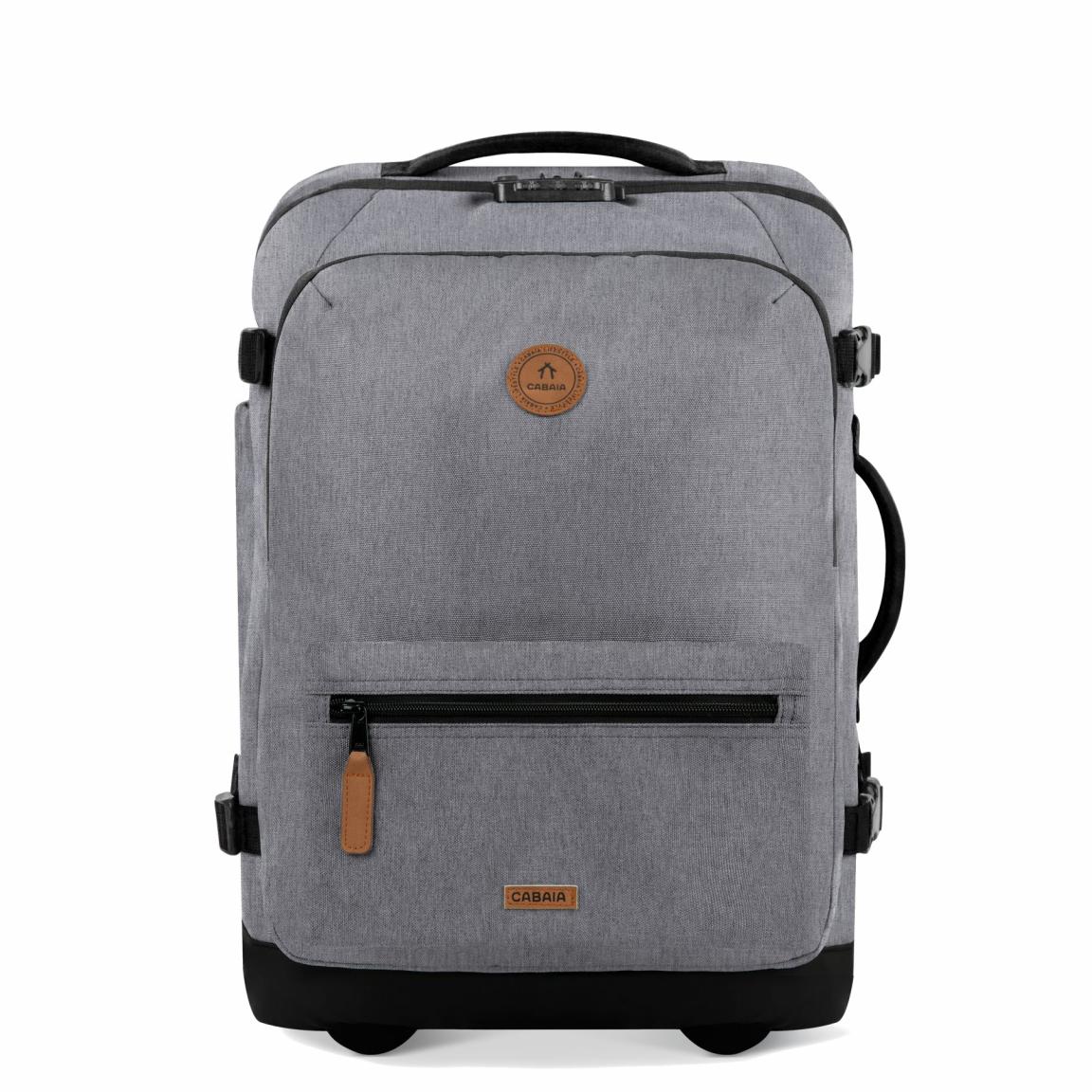 Cabaia Handgepäckskoffer mit Rucksackfunktion Soft Suitcase Getaria S Grau