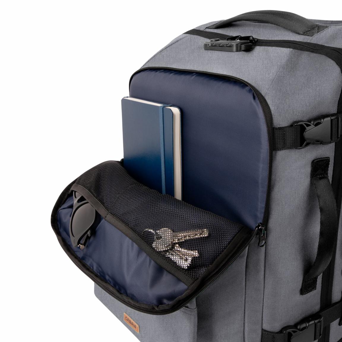 Cabaia Handgepäckskoffer mit Rucksackfunktion Soft Suitcase Getaria S Grau