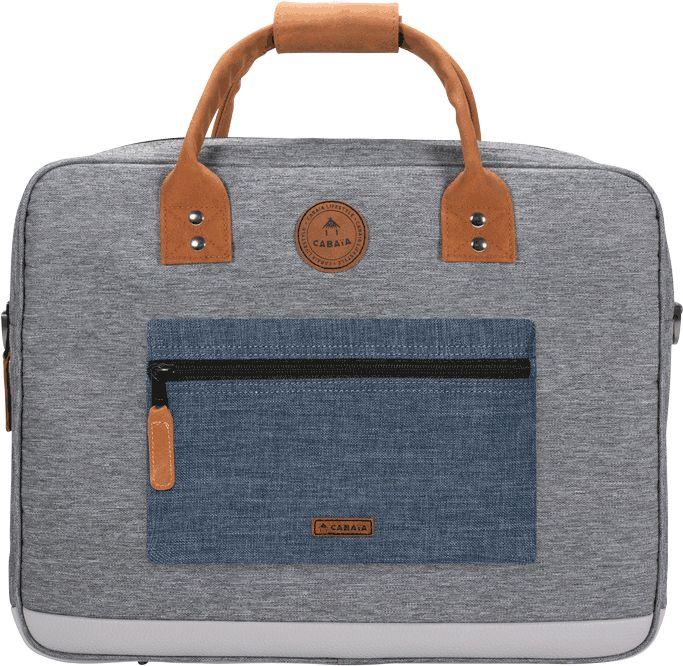 Cabaia Laptoptasche hellgrau Messenger New York Wechselfront 