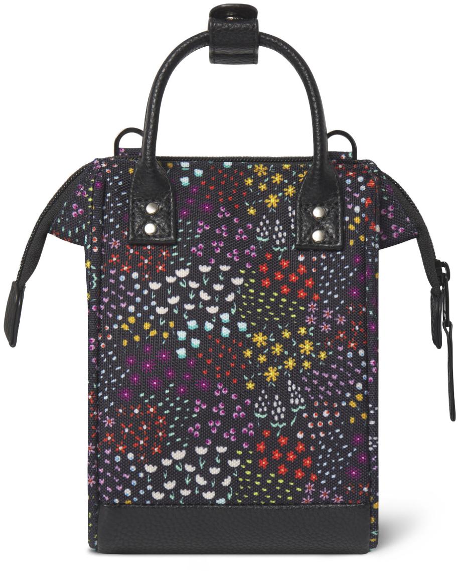Cabaia Nano Bag schwarz Castelldefels Blumen bunt Minitasche
