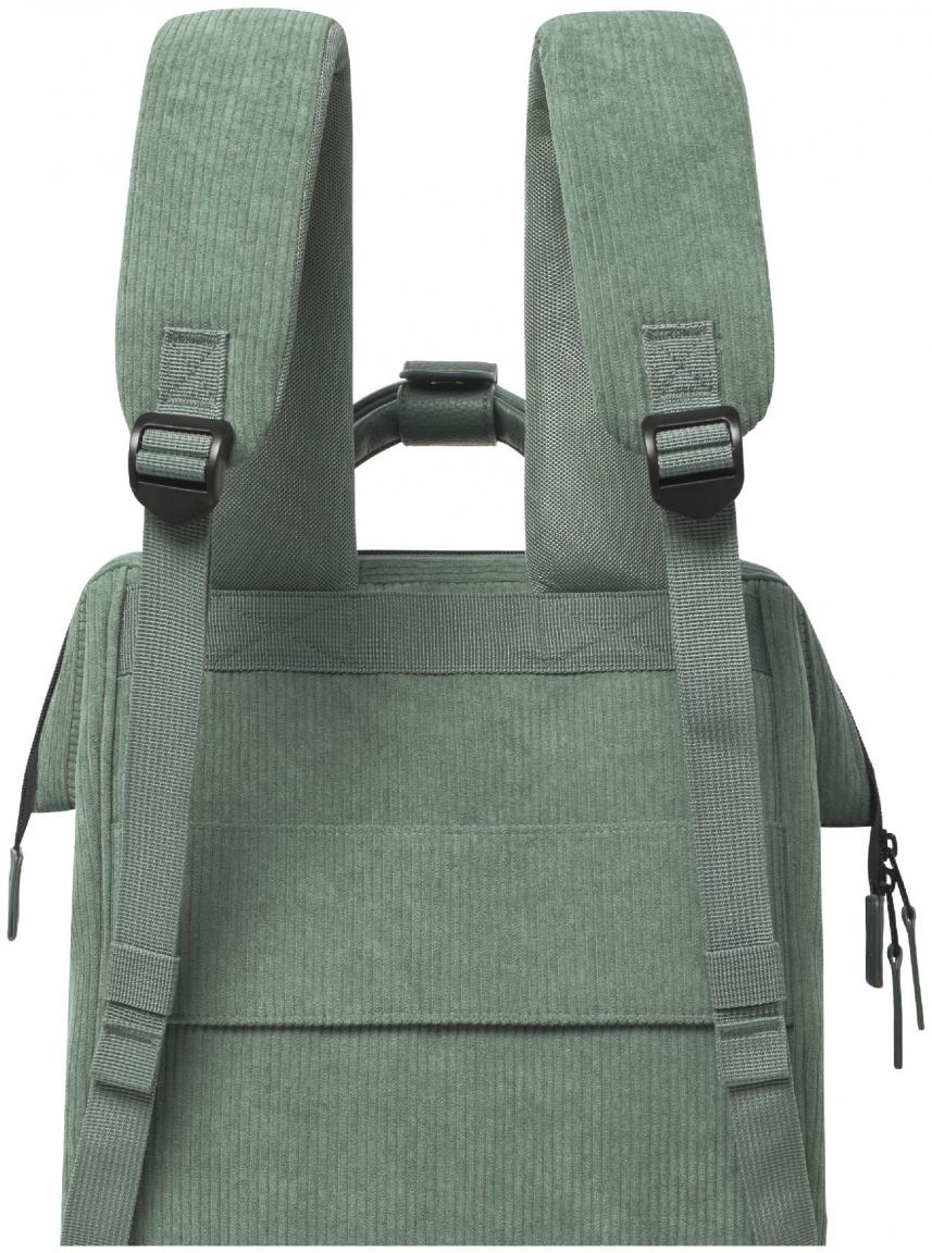 Cabaia Niagara grüner Cordsamt Tagesrucksack samtig Wechselpouch Medium