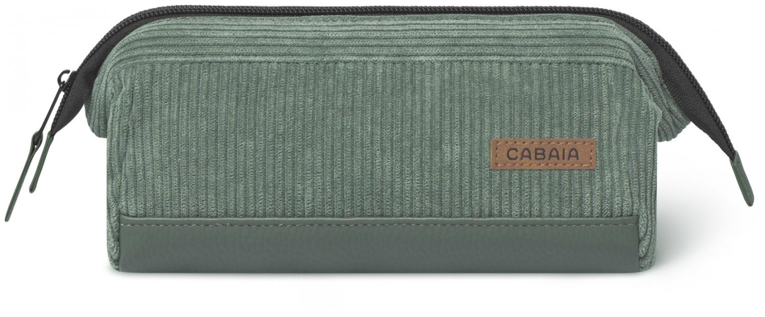 Cabaia Pencil Case Niagara dunkelgrün Cordsamt
