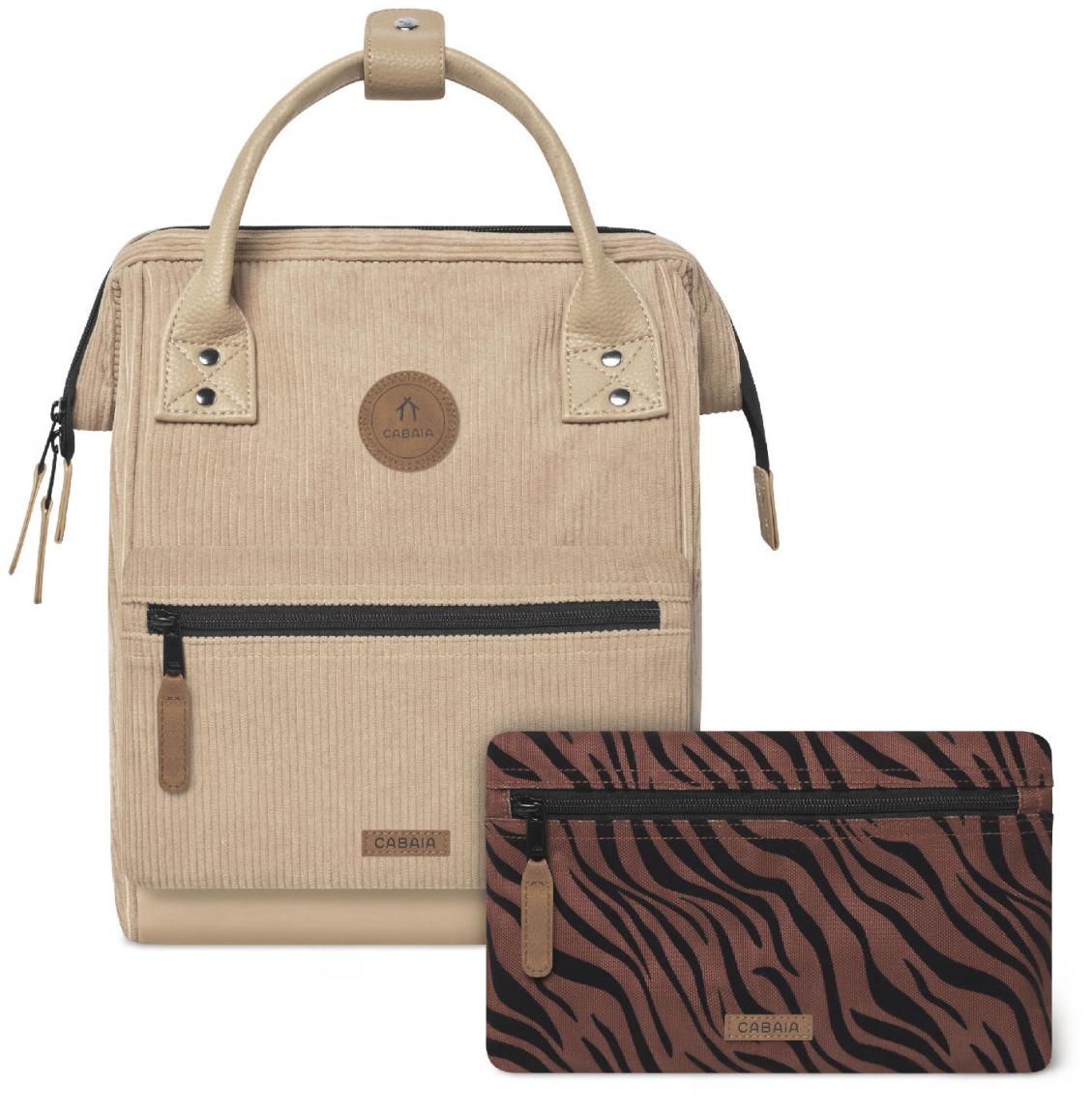 Cabaia Small Adventurer Daypack Tiger beige Luxor samtig