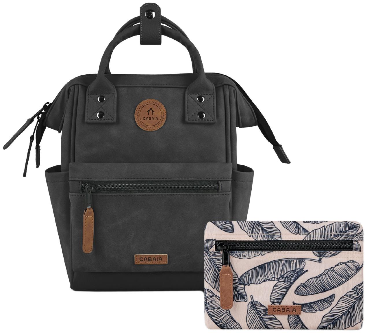 Cabaia XSmall Kinderrucksack schwarz beschichtet Le Havre