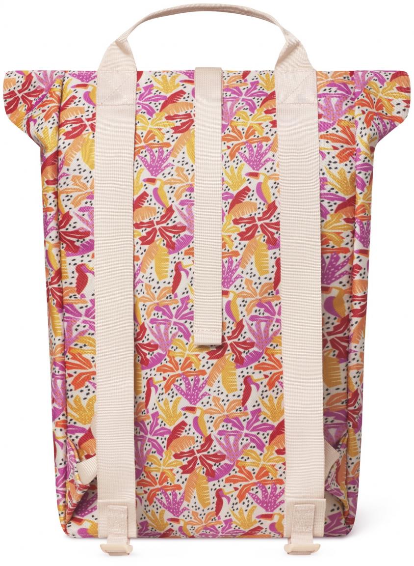 Cabaia farbenfroher Rucksack Roll Top Starter Mendoza pink orange
