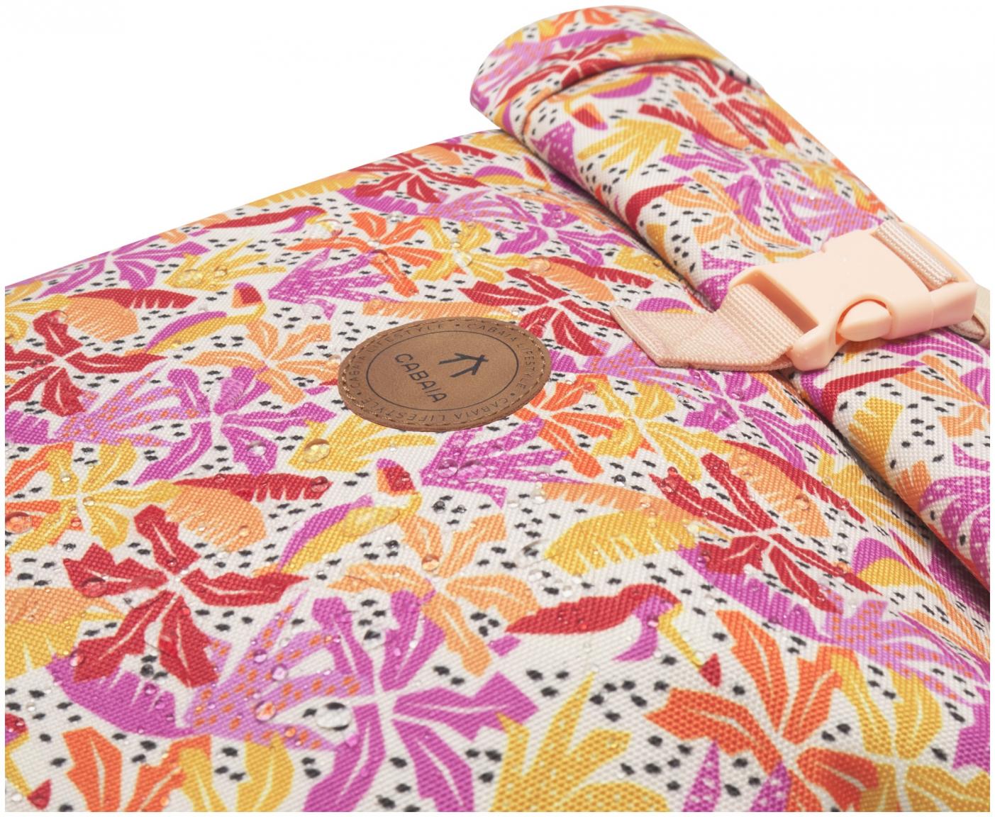 Cabaia farbenfroher Rucksack Roll Top Starter Mendoza pink orange