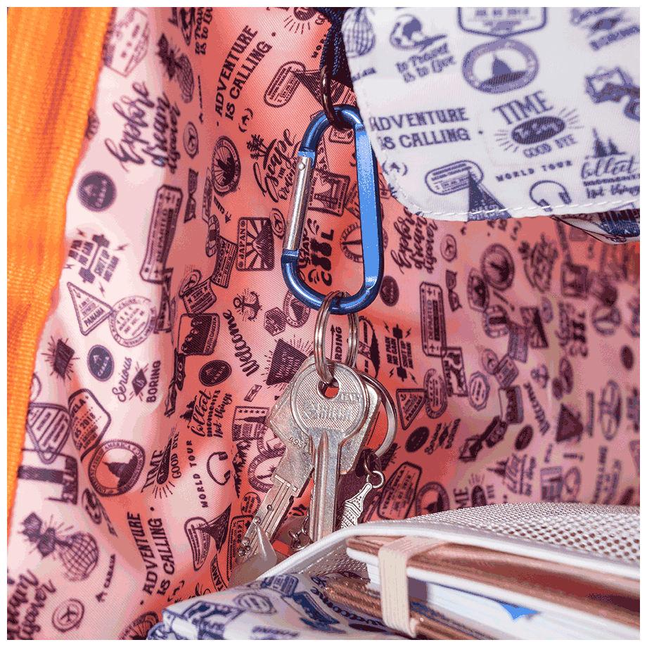 Cabaia lila Daypack Adventurer Small Osaka nachhaltig Blumen