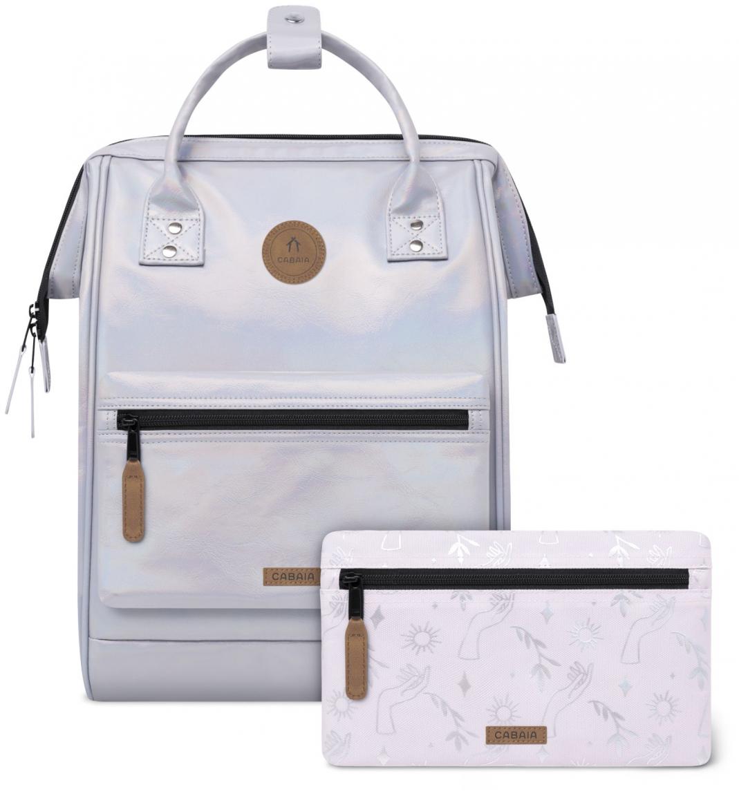 Cabaia schimmernder Tagesrucksack silver Adventurer Medium Rennes