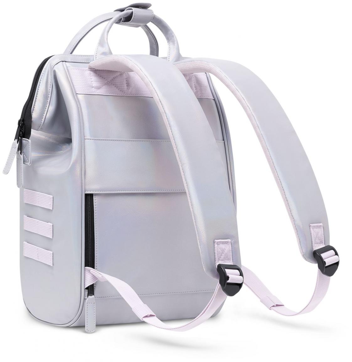Cabaia schimmernder Tagesrucksack silver Adventurer Medium Rennes