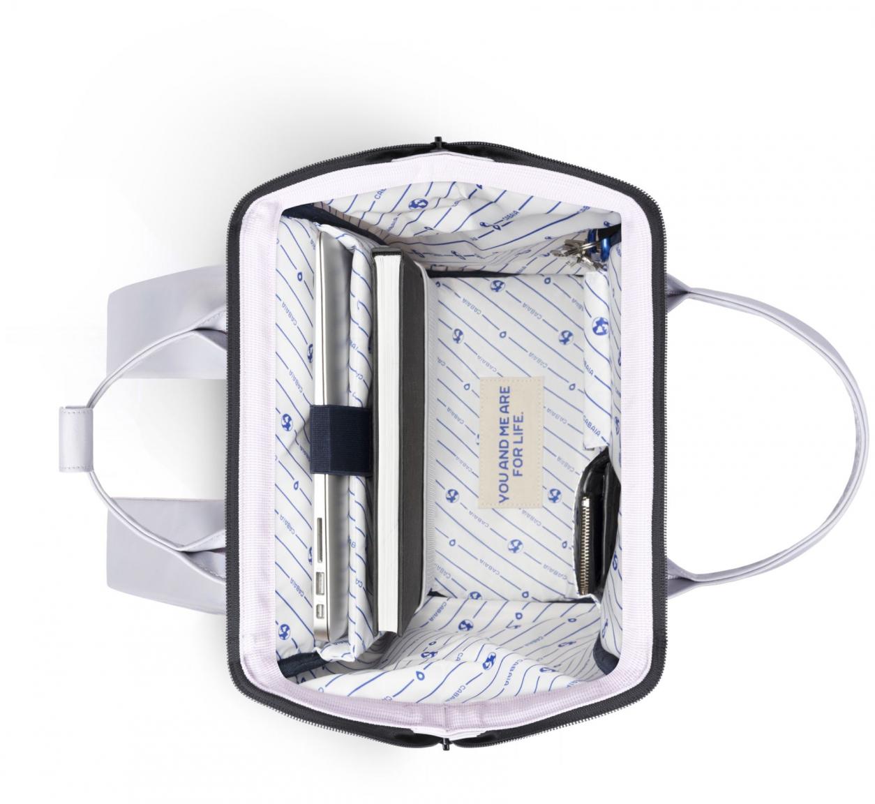 Cabaia schimmernder Tagesrucksack silver Adventurer Medium Rennes