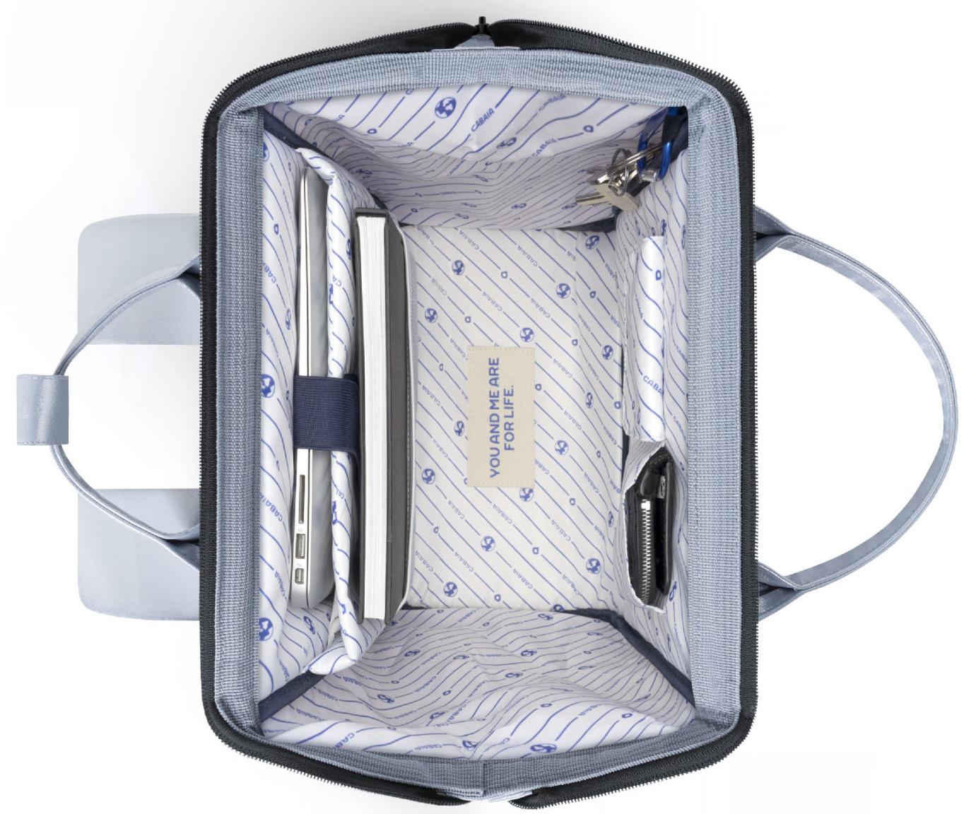 Cabaia silber Daypack schimmernd Fiji Adventurer Large Molle vegan