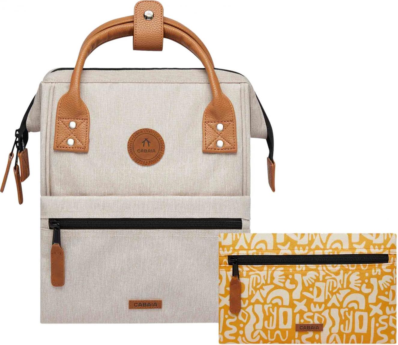 Cabaia urbaner Backpack Cream Arequipa Bottle Small