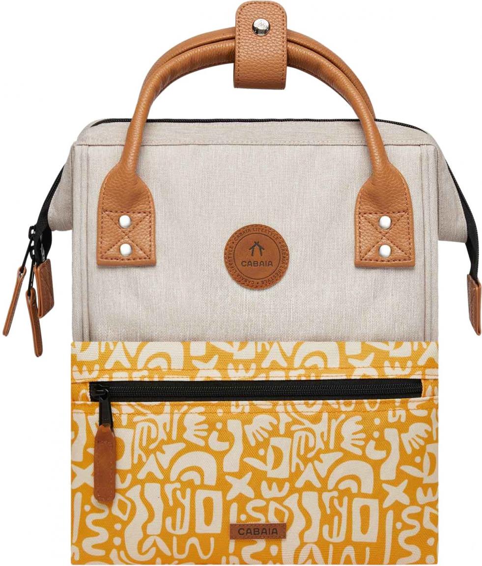 Cabaia urbaner Backpack Cream Arequipa Bottle Small