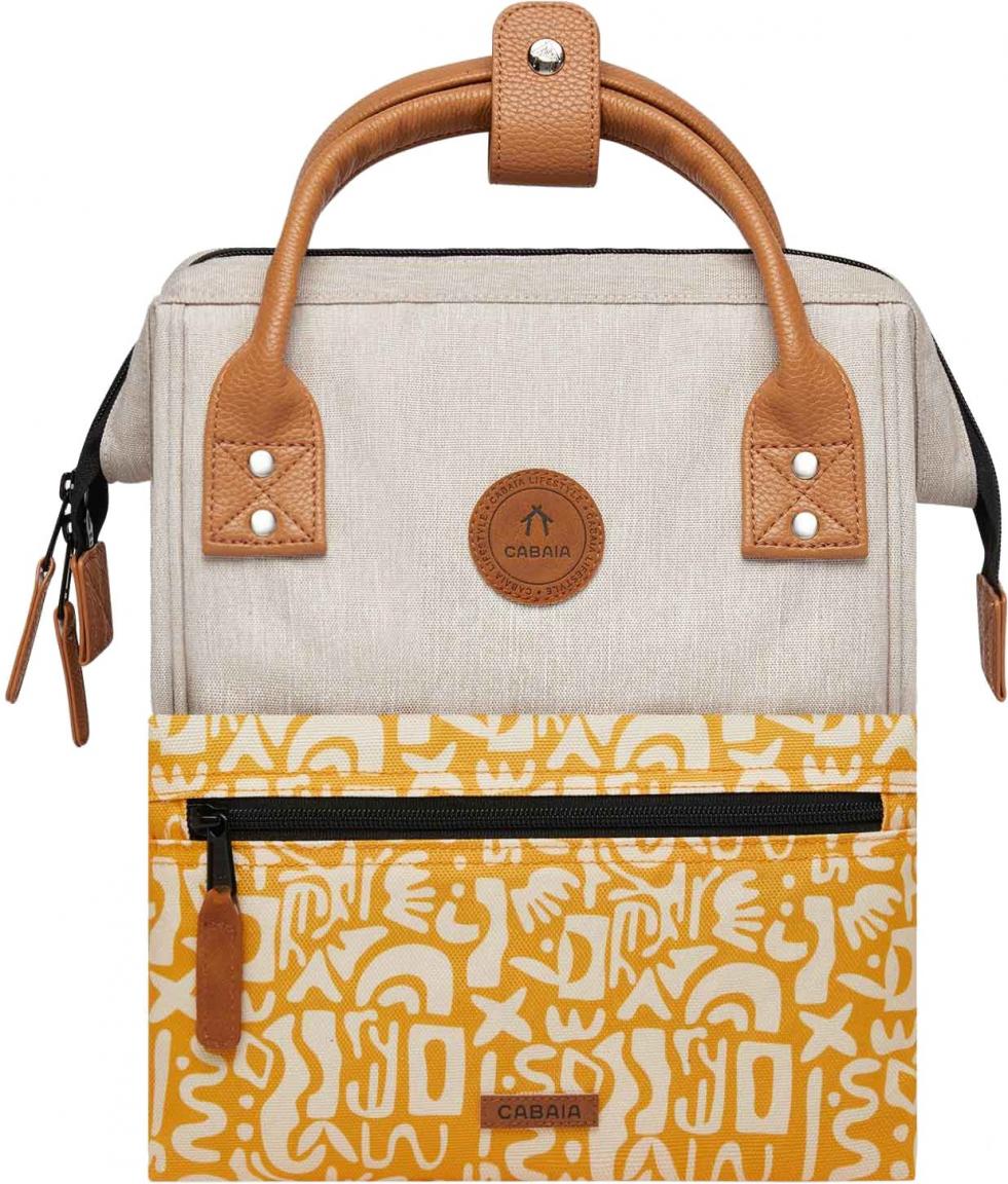 Cabaia urbaner Backpack Cream Arequipa Bottle Small