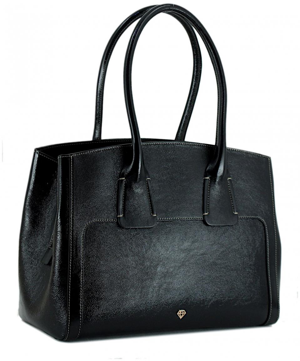 Caleidos Business Shopper Black Lackleder klassisch