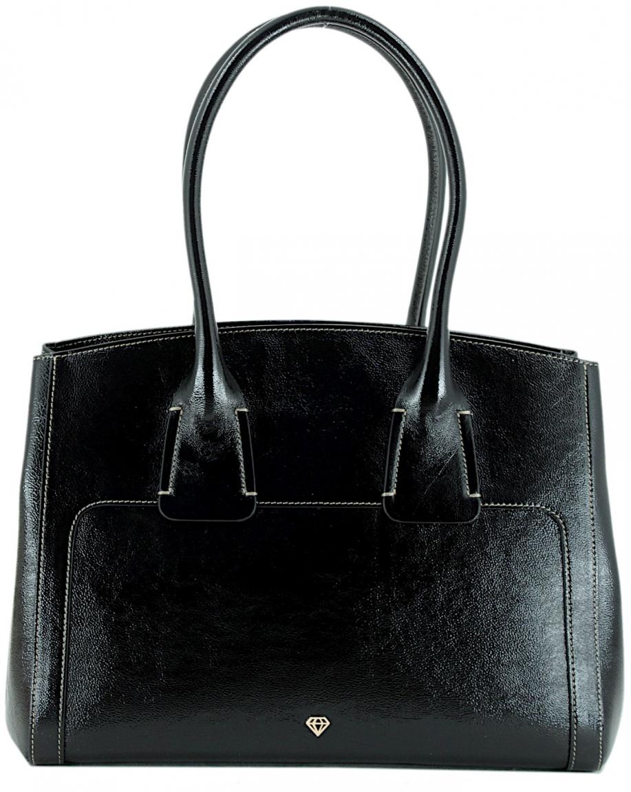 Caleidos Business Shopper Black Lackleder klassisch