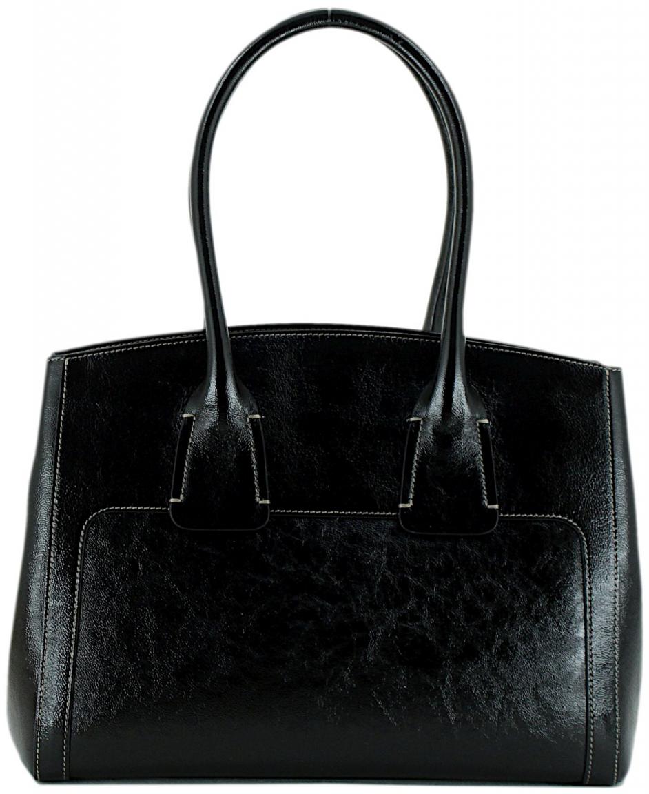 Caleidos Business Shopper Black Lackleder klassisch