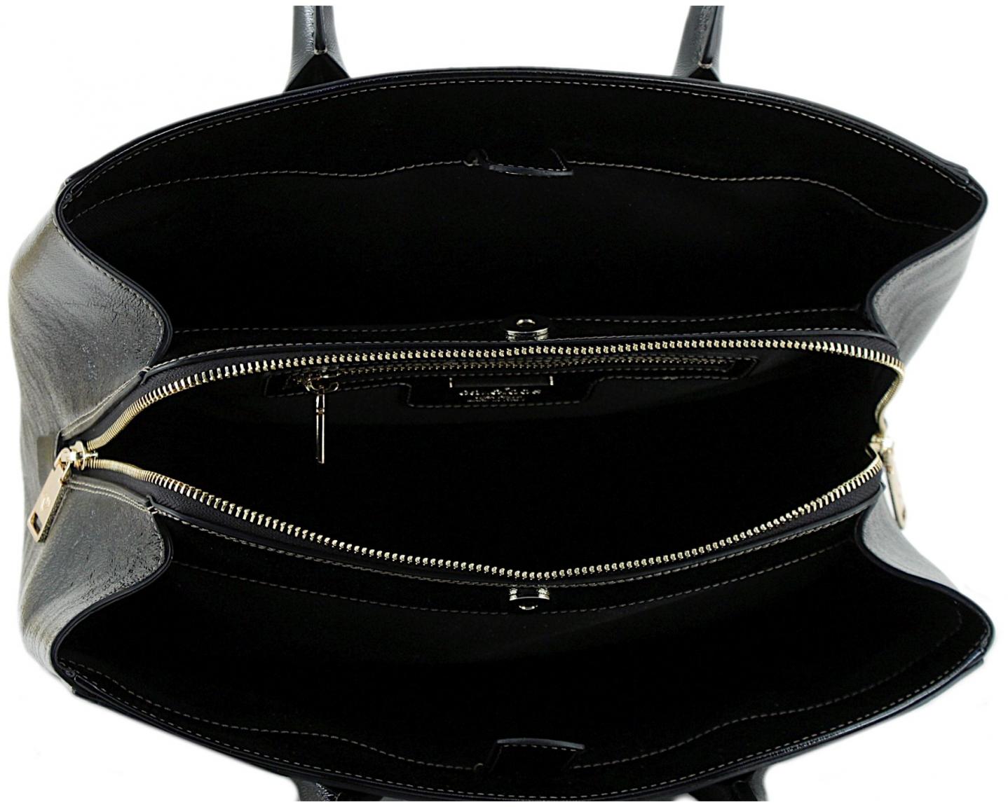 Caleidos Business Shopper Black Lackleder klassisch