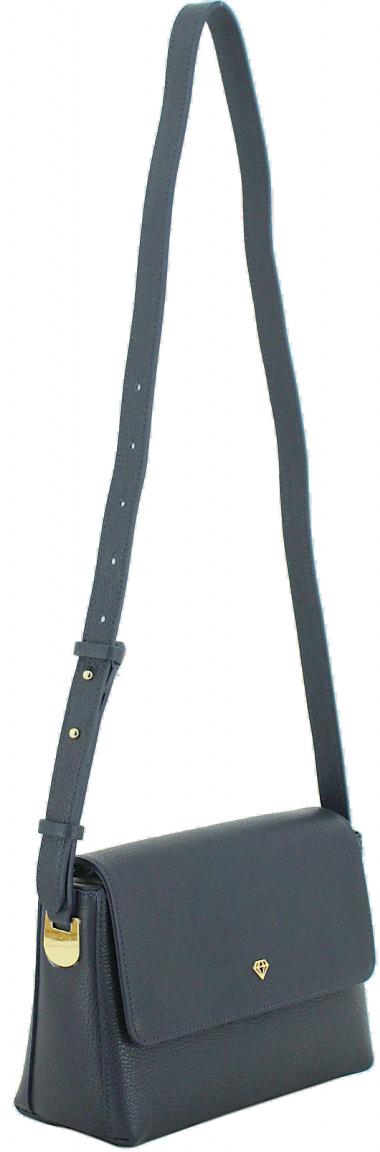 Caleidos Crossovertasche mit Überschlag Leder weiß