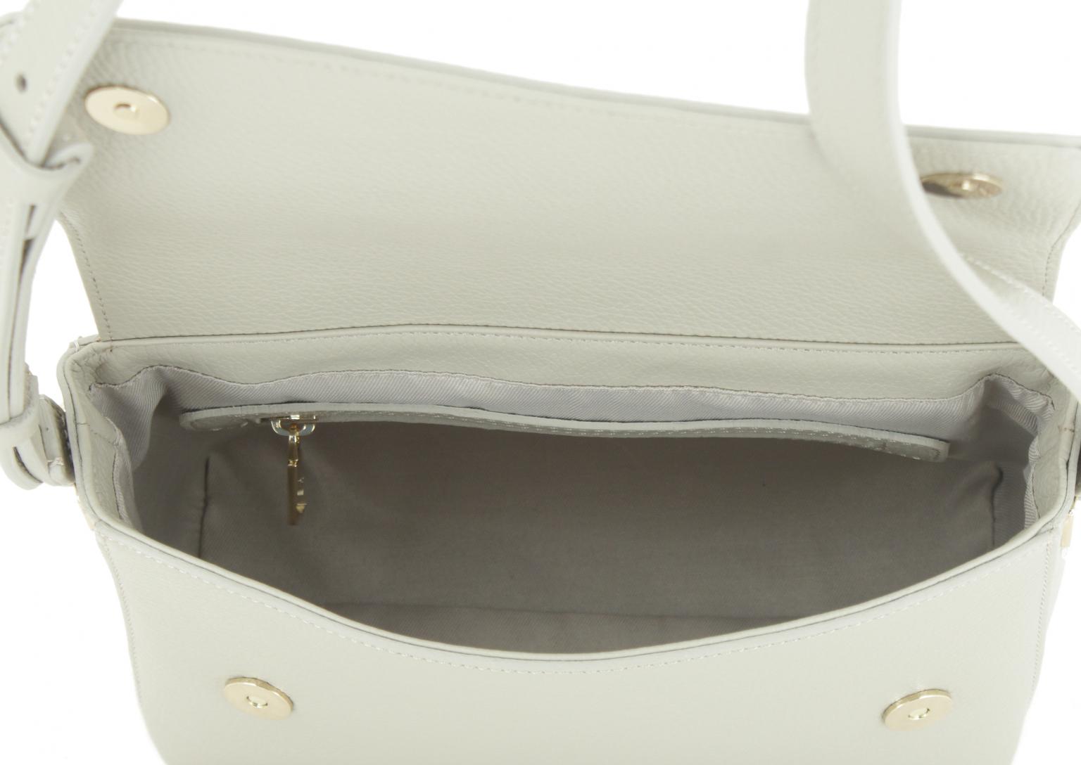 Caleidos Crossovertasche mit Überschlag Leder weiß