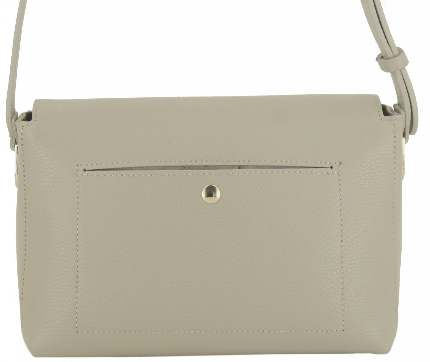 Caleidos Crossovertasche mit Überschlag Leder weiß