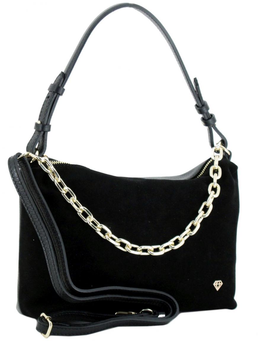 Caleidos Damen Handtasche Leder Black