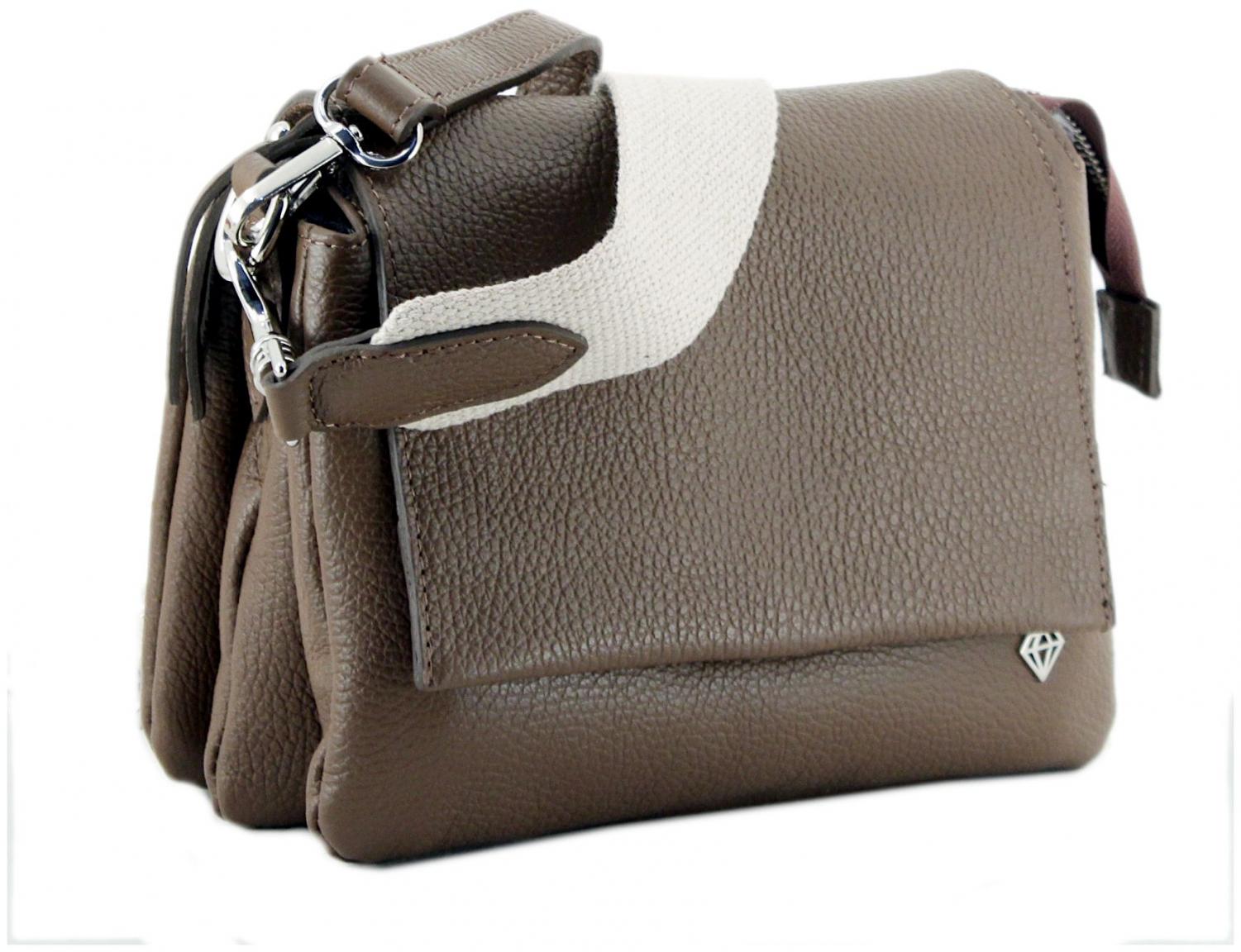 Caleidos Damentasche Leder Castoro Mittelbraun