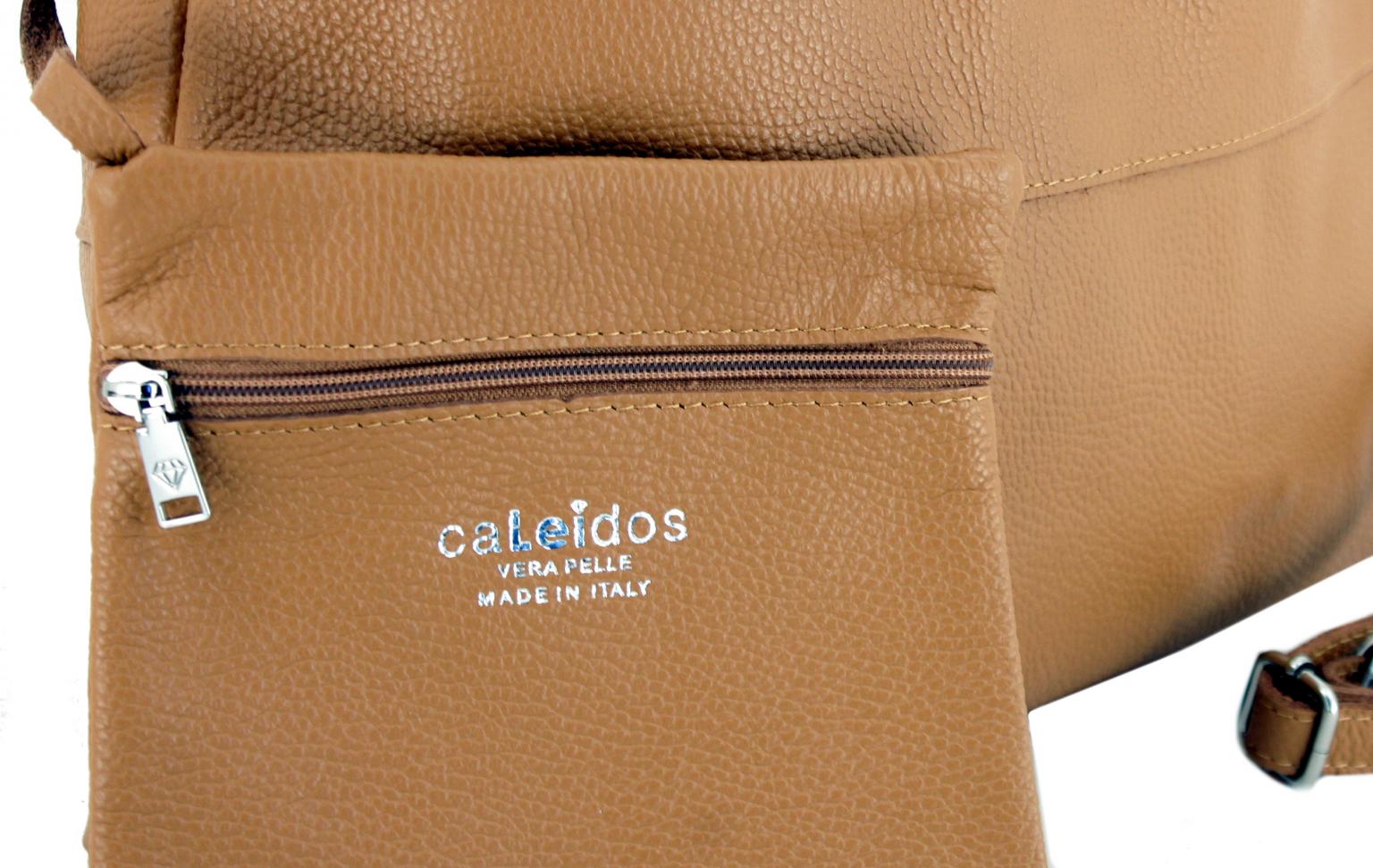 Caleidos Jeansblau italienische Handtasche Echtleder